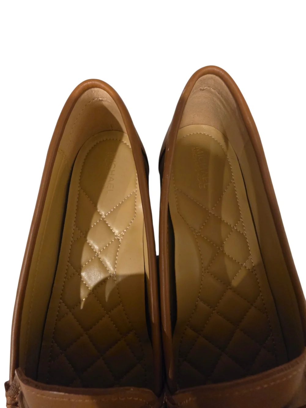 Michael Kors Brown Leather Driving Loafers Womens Flats Slip On Size 8‎